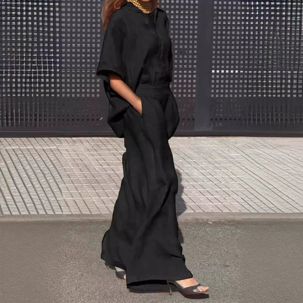 Summer Casual Lapel Pants Suit