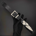 Retro Metal Western Broken Sword Swordsman Carved Belt