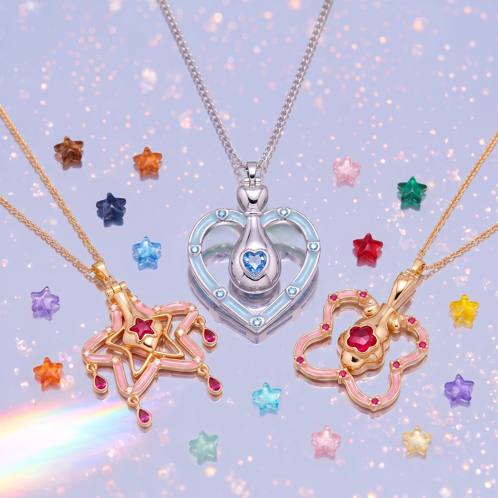 Creative Colorful Quicksand Bottle Zircon-Inlaid Necklace