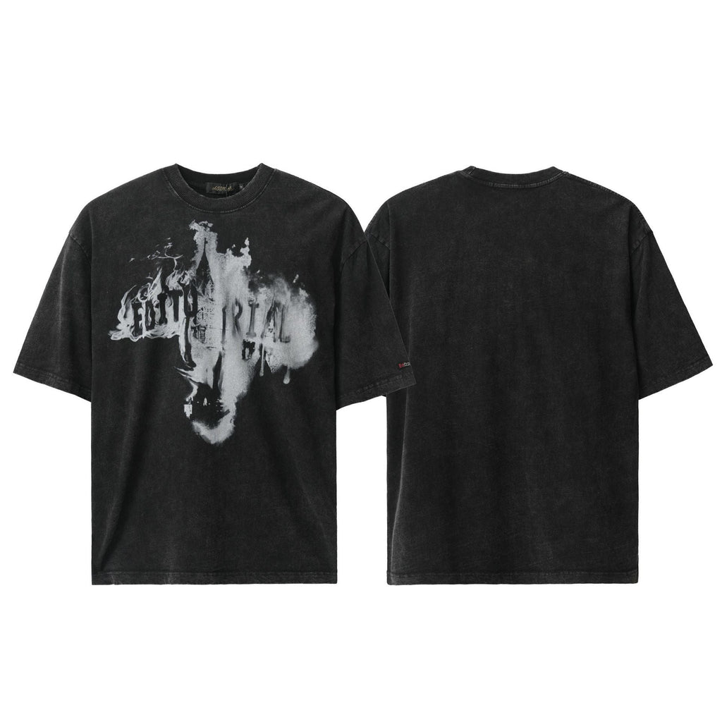 American Fashion Brand Washed Short Sleeve Shirt