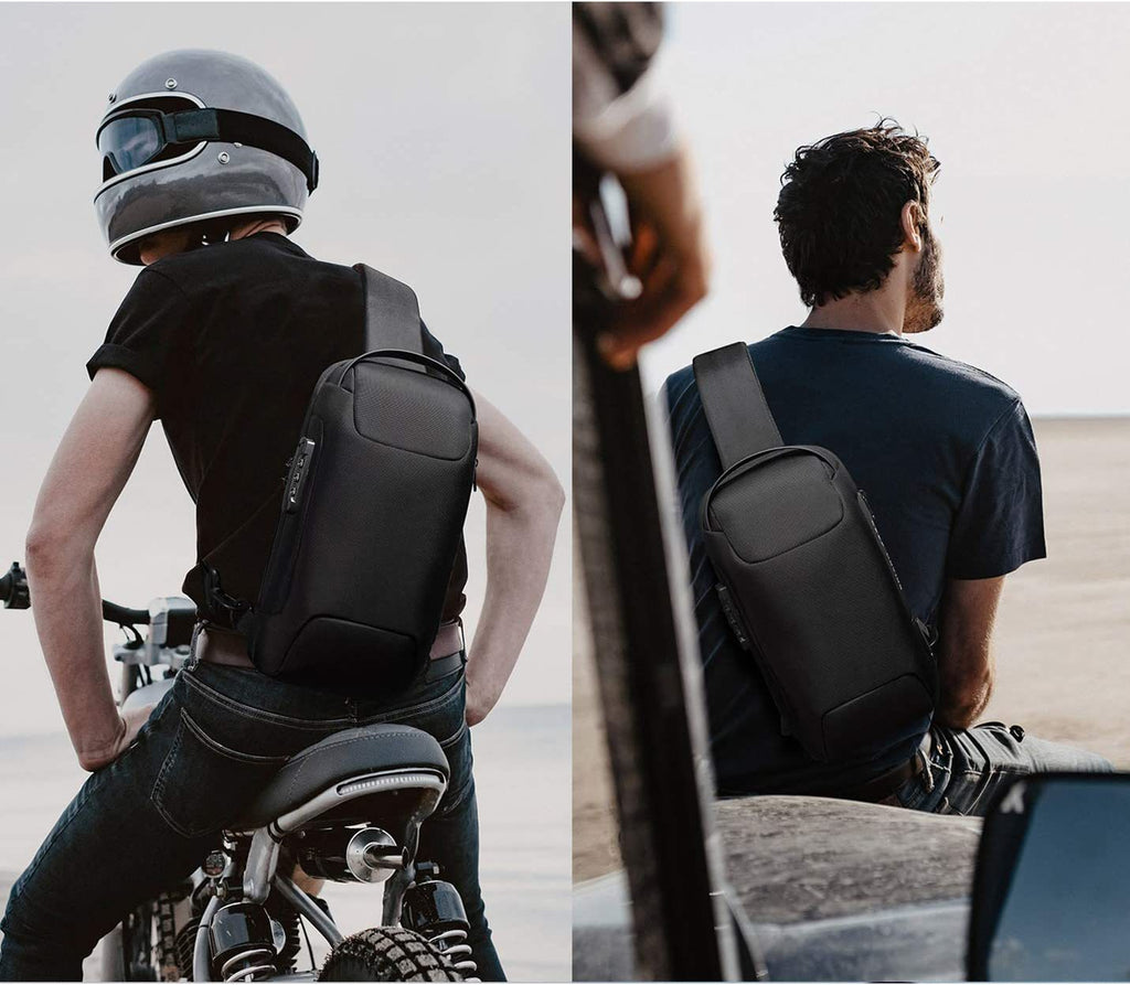 Men's Anti-theft Password Lock Chest Bag, Business Single-shoulder Crossbody Waist Bag, Portable Hand-held Small Bag, Logo Available Upon Request