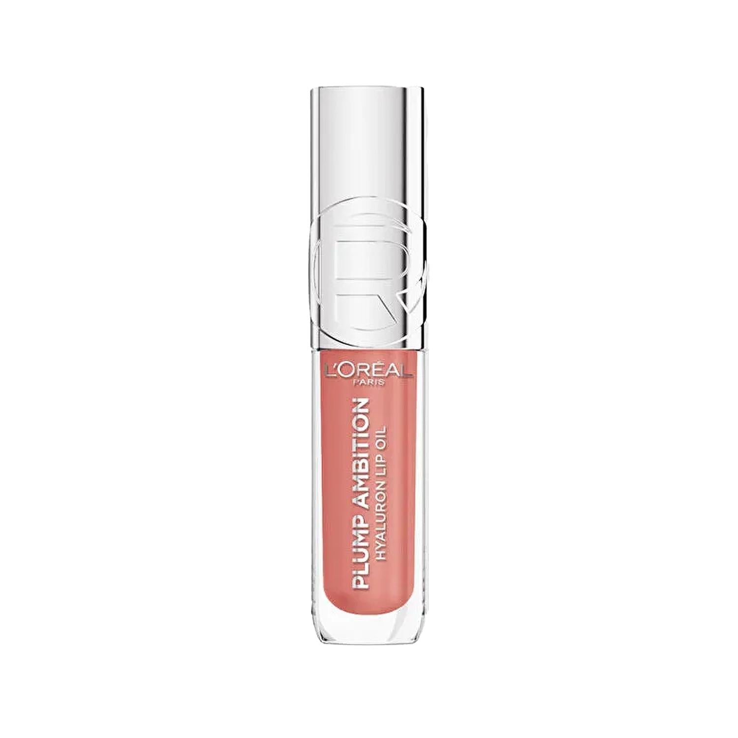 Loreal Paris Plump Ambition Hyaluron Lip Oil - Moisturizing & Nourishing Lip Care for Dry Lips - 601 Worth It