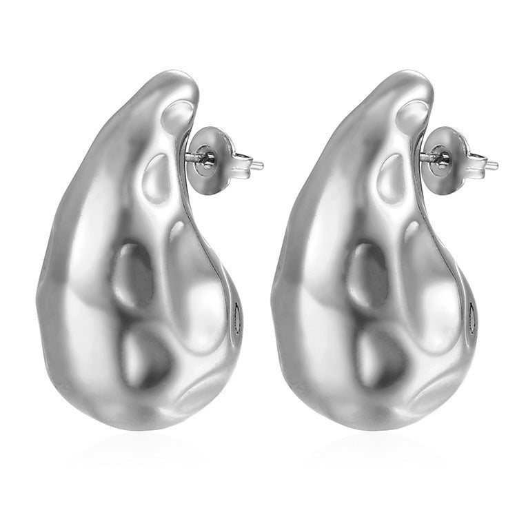 Women's Fashion Stainless Steel Droplet Earrings