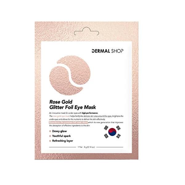 Dermal Gold Flash Foil Under Eye Mask - Brightening, Vitamin C Infused, Disposable Skincare Solution