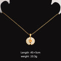 Stainless Steel Sunflower Pendant