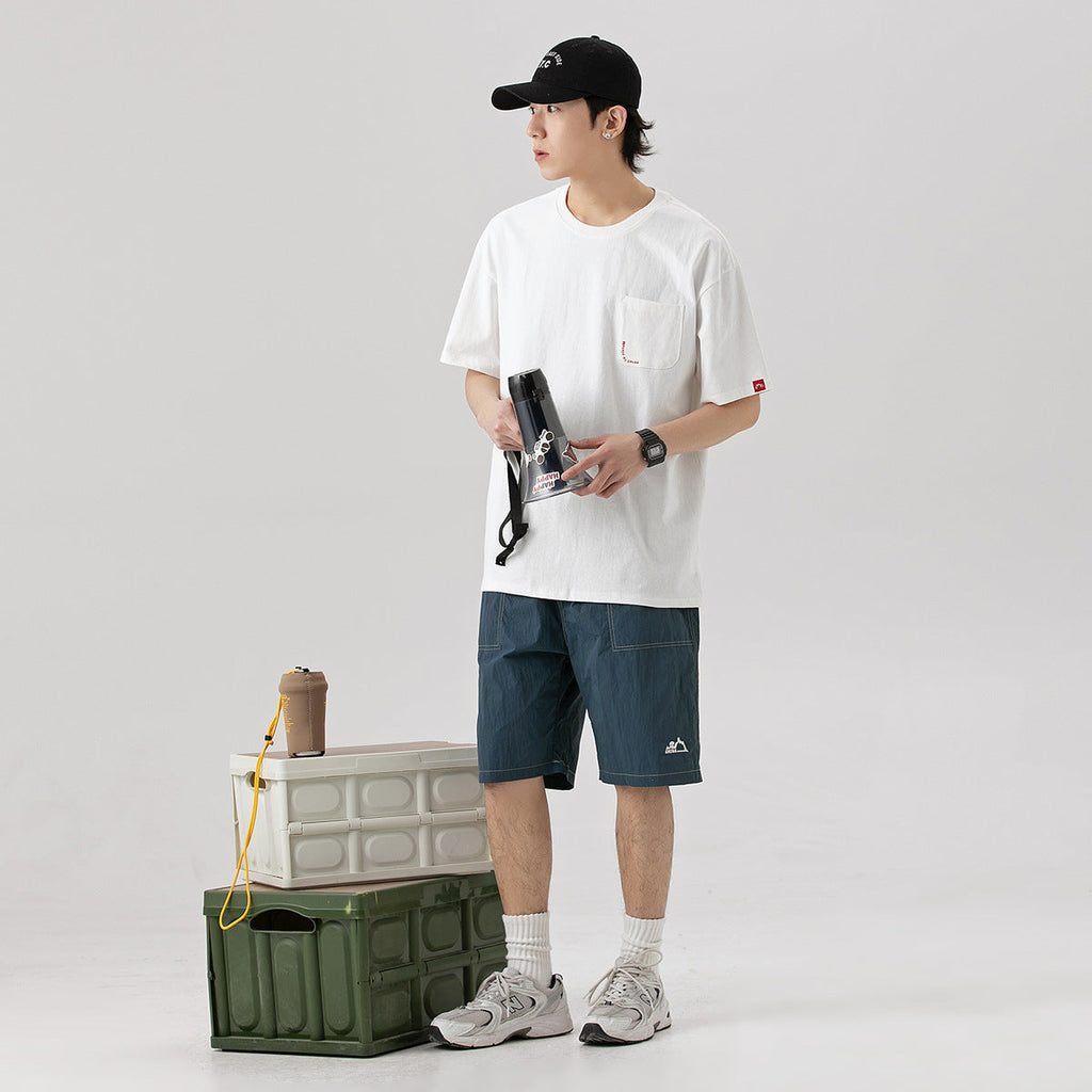 Orderly Japanese Retro Mountain Short Sleeve T-shirt