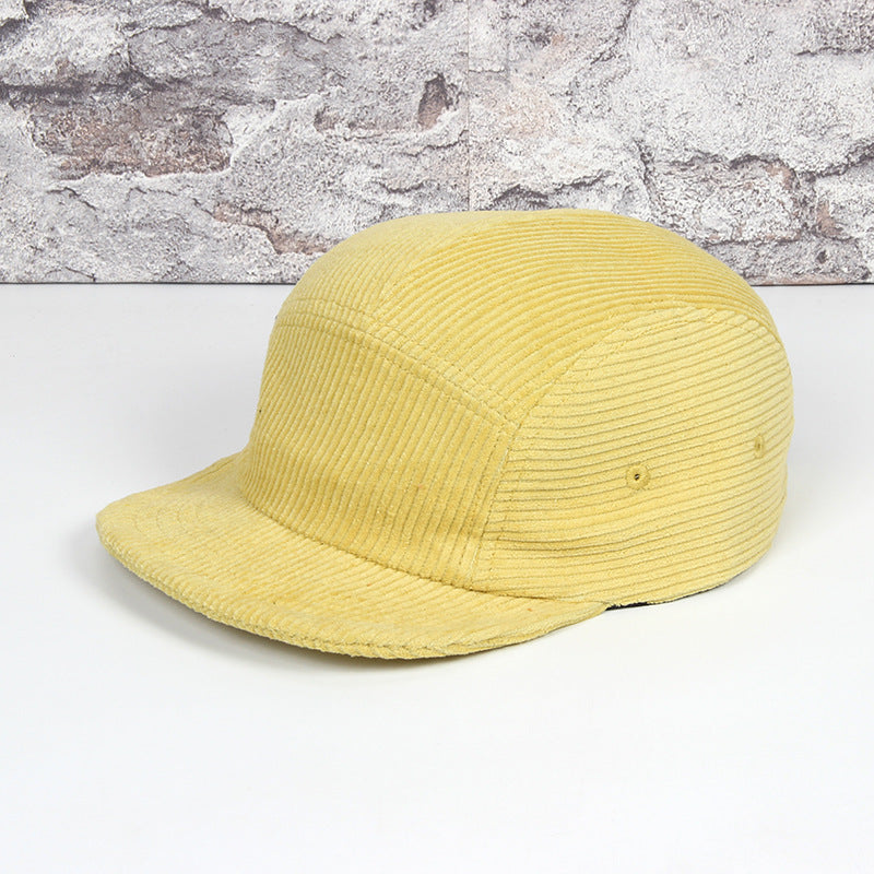 Pure Cotton Corduroy Five-panel Cap Short Brim 5-panel Baseball Cap