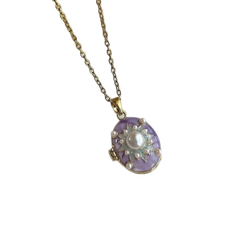 Personality Trend Retro Painted Necklace Pendant