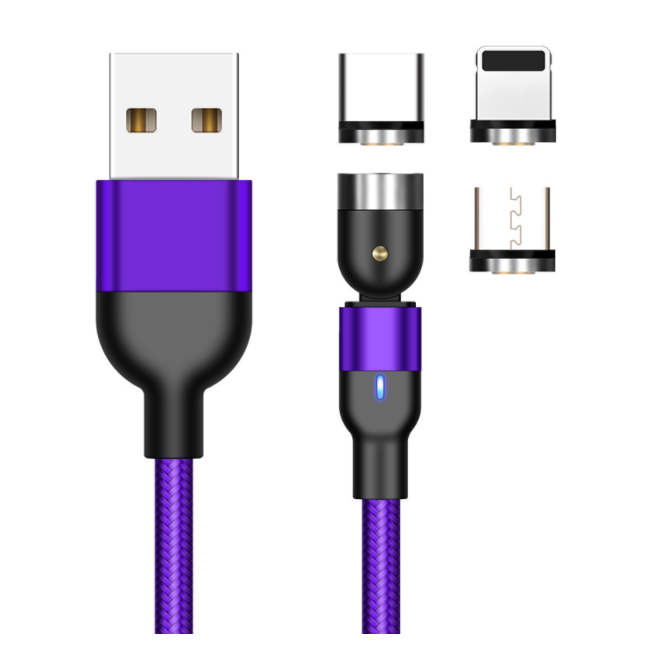 "Essager 360° Rotating Magnetic USB Charging Cable for Android & Apple and Type C