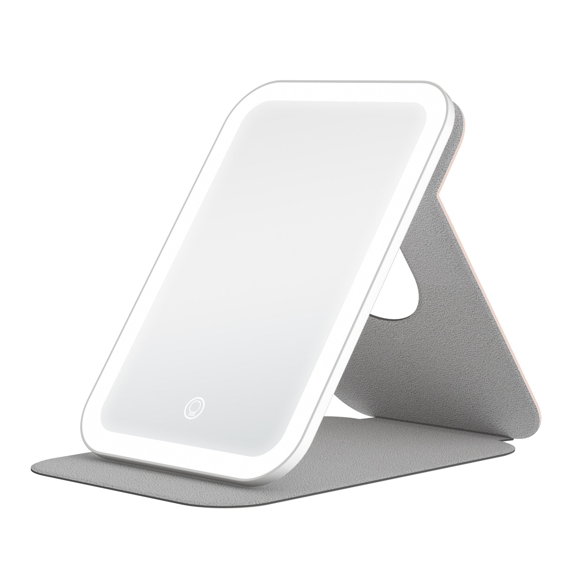 Leather-case Portable LED Folding Makeup Mirror