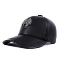 Genuine Leather Peaked Cap Goat Skin