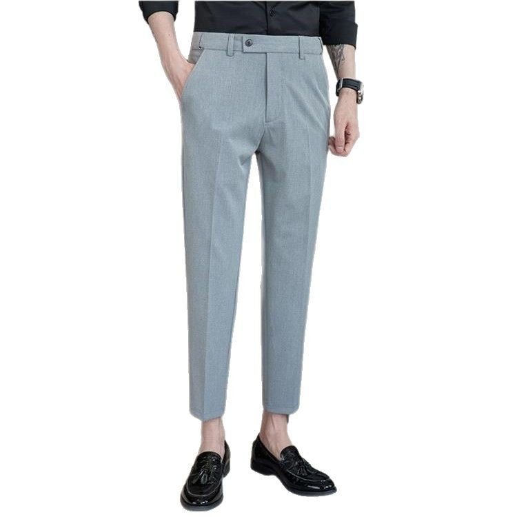 SpringSummer New Arrival Light-Luxury, Wrinkle-Resistant, Stretch-Waist Casual Suit Trousers For Men