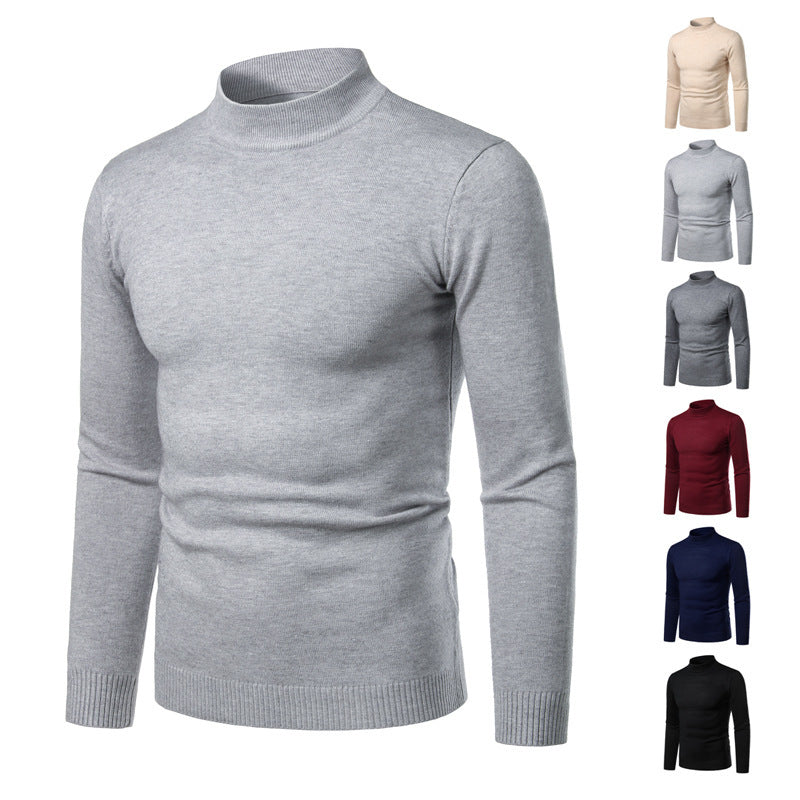 Mens Casual Half-neck Pullover Sweater