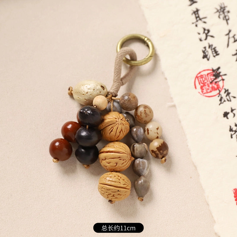 New Chinese-style Wish-Fulfillment Seed-Bead Bag Charm Keychain