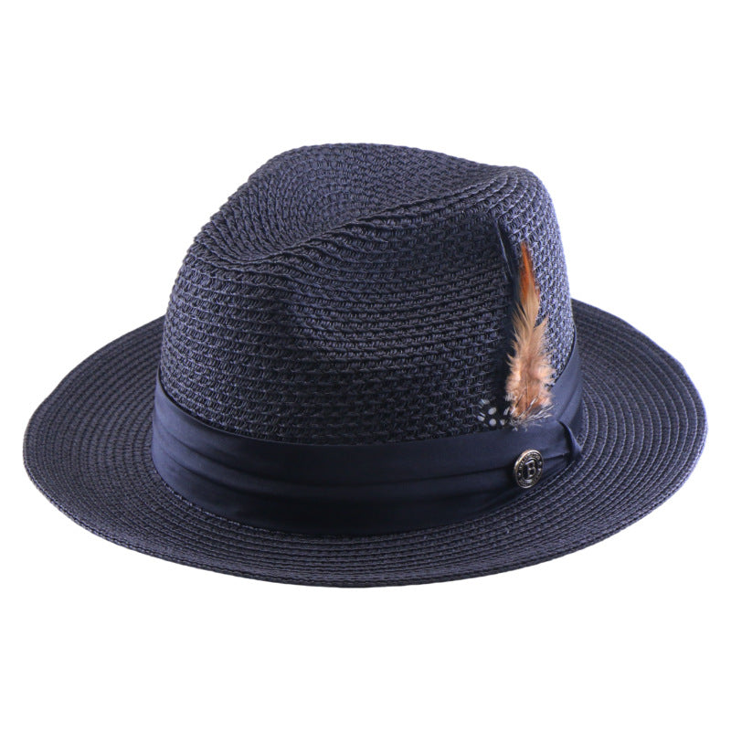 Spring Summer New Arrival Mens And Womens Seaside Beach Holiday Flat-Brim Straw Hat