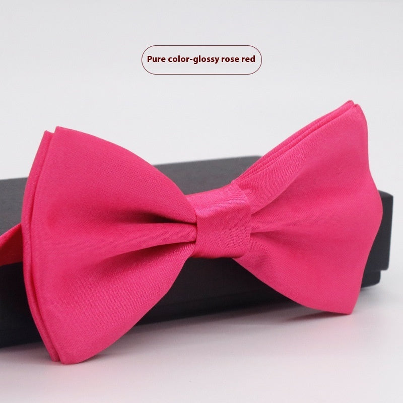 Men's Solid Color Formal Wear Wedding Business Casual Groom Groomsman Bow Tie