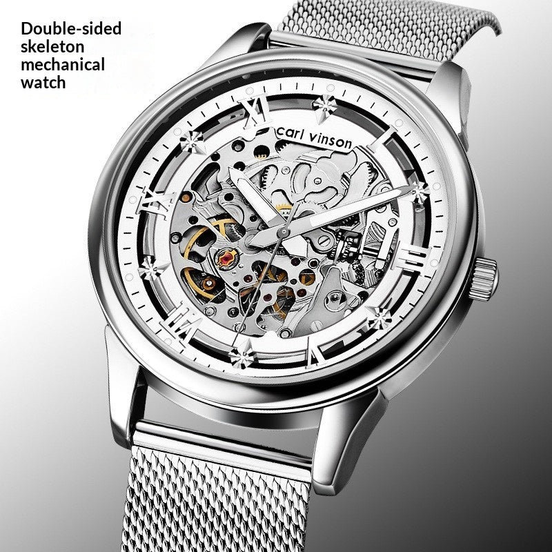 Fully Automatic Hollowed-Out Mens Mechanical Watch