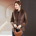 Fur Integrated Women's Short Coat Southern Winter Temperament