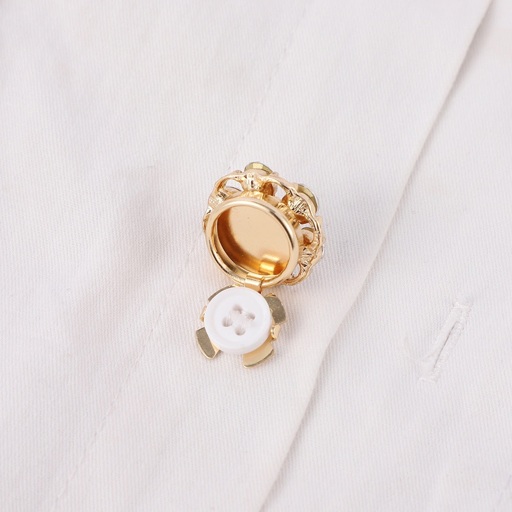 Simple Multi-style Inlaid Rhinestone Cufflinks