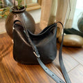 Womens Fashionable Washed-Effect Minimalist Shoulder Bag