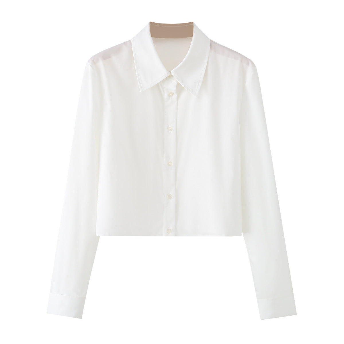 Classic collar casual long sleeved short shirt