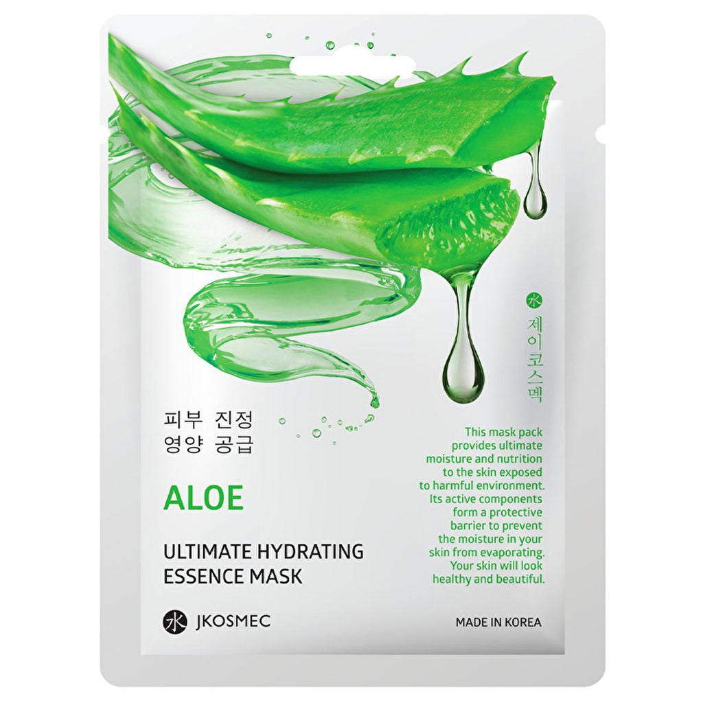 JKosmec Hydrating Aloe Vera Korean Face Mask - Intensive Moisturizer for All Skin Types