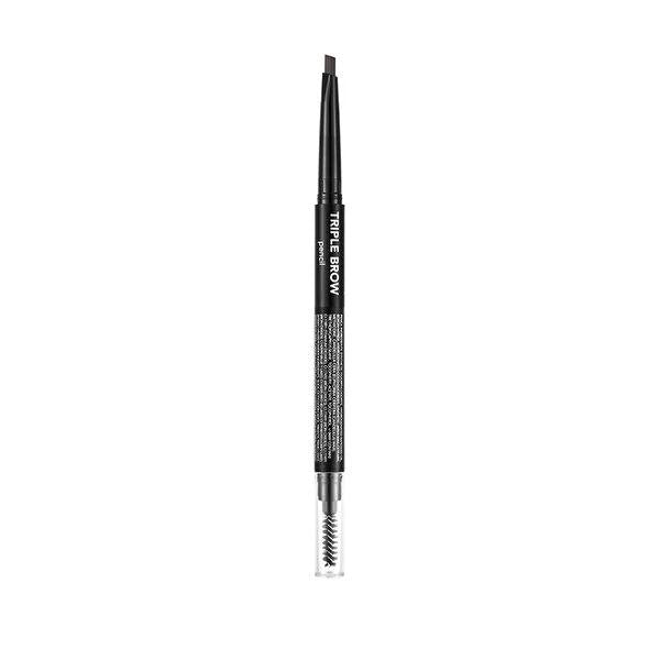 Flormar Triple Brow 001 Brunette Eyebrow Pencil - Creamy, Long-Lasting, 3-in-1 Brow Definer & Shaper