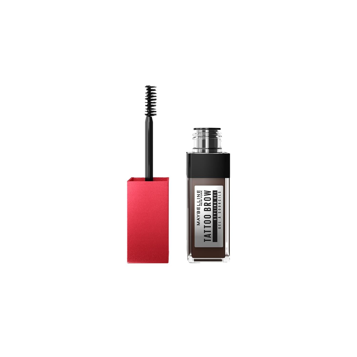 Maybelline Tattoo Brow 36H Styling Gel - Deep Brown, Long-Lasting Eyebrow Makeup for 36 Hours, Tattoo-Like Finish