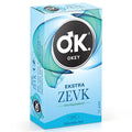 Okey Ekstra Zevk Prezervatif - Lubricated Condoms for Enhanced Intimacy and Comfort - 12 Units