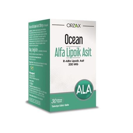 Ocean Alfa Lipoik Asit 200 mg Dietary Supplement - 30 Vegetable Capsules