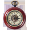 Small Mahogany Automatic Mechanical Pocket Watch