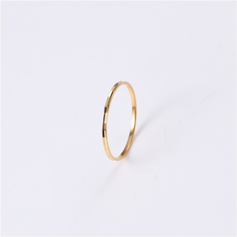 Titanium Steel Gold Plating 18K Gold Ring