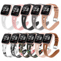 Printed Leather Band with Perforated Cowhide