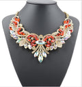 Diamond Alloy Flower Necklace For Women