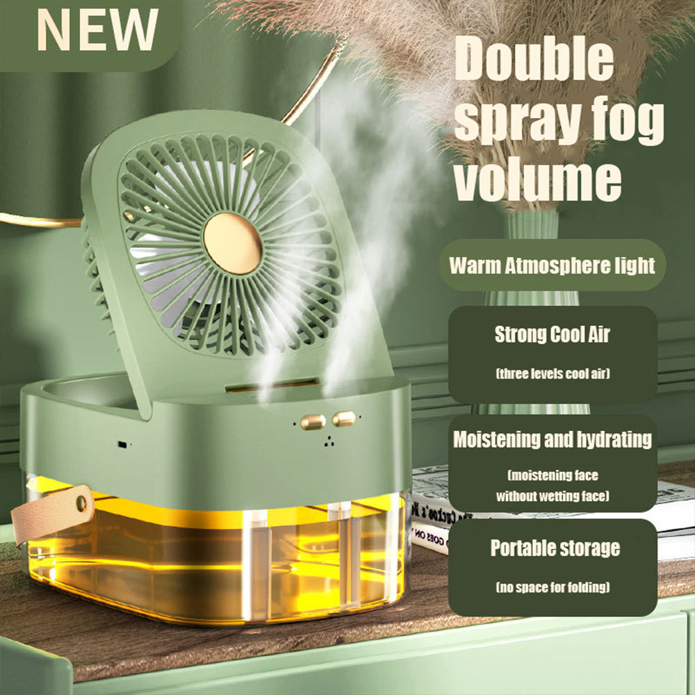 Mini Air Cooler Humidifying Spray Fan USB