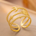 Stainless Steel Adjustable Open Ring For Women