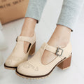 Foreign Trade Export Cross-Border Chunky-Heel British-Style Pumps