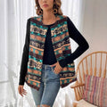 Women's Printed Double-sided Plush Buttonless Cardigan