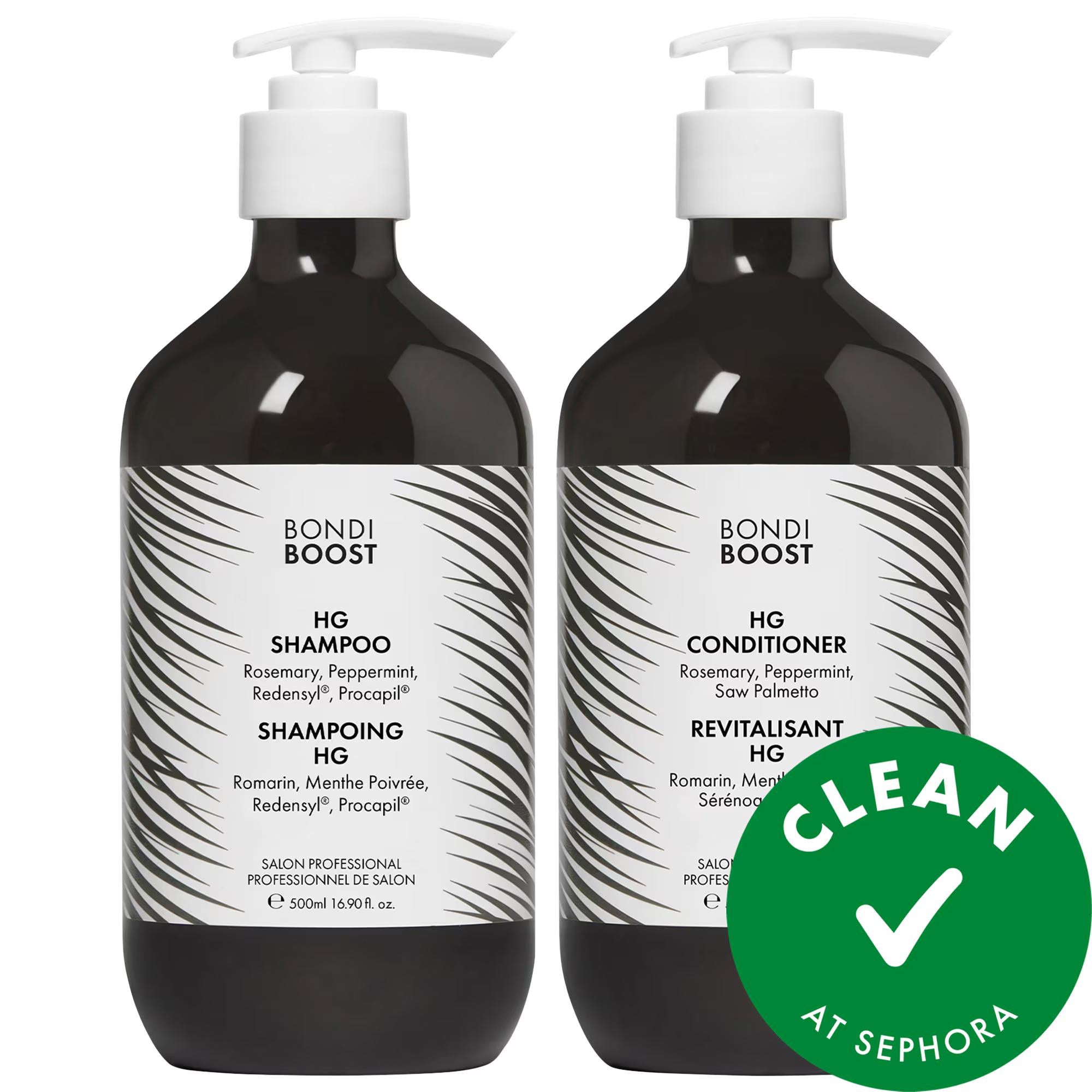 HG Vegan Shampoo & Conditioner Set for Thinning Hair - Rosemary, Aloe Vera, Saw Palmetto - 16.9oz