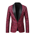 Mens Casual All Matching New Jacquard Blazer