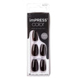 imPress Color Adhesive Nail Tips All Black - Easy DIY Nail Art, Long-Lasting Wear, Removable Without Damage