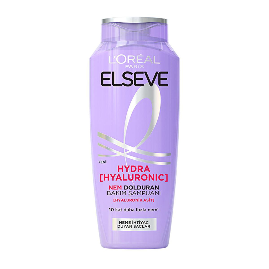 Loreal Paris Elseve Hydra Hyaluronic Moisturizing Shampoo - Hydrating, Non-Weighing Hair Care for Dry or Damaged Hair