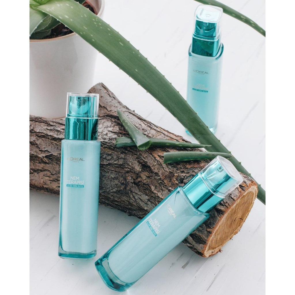 L'Oreal Paris Moisturizing Face Cream with Aloe Vera - Hydrating Face Care for Dry to Combination Skin