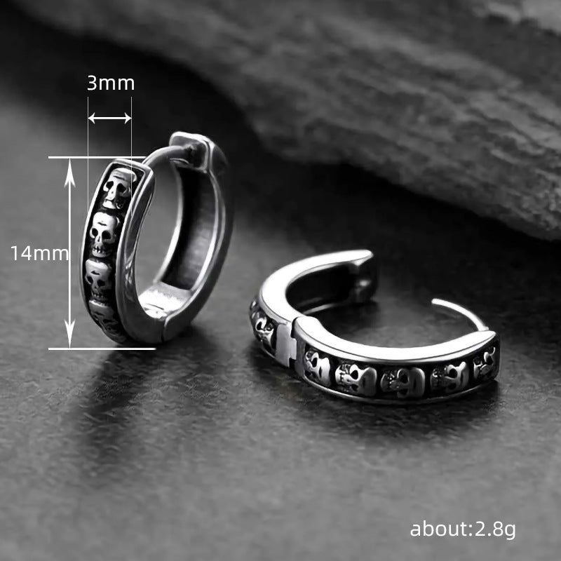Dark-style Hip-hop Trendy Unisex Personalized Ear Studs Jewelry