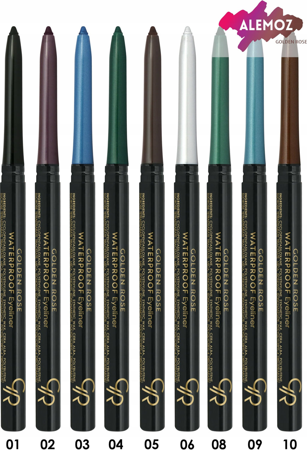 Golden Rose Waterproof Eyeliner No:51 - Long-Lasting, Smooth Application, Dermatologically Tested