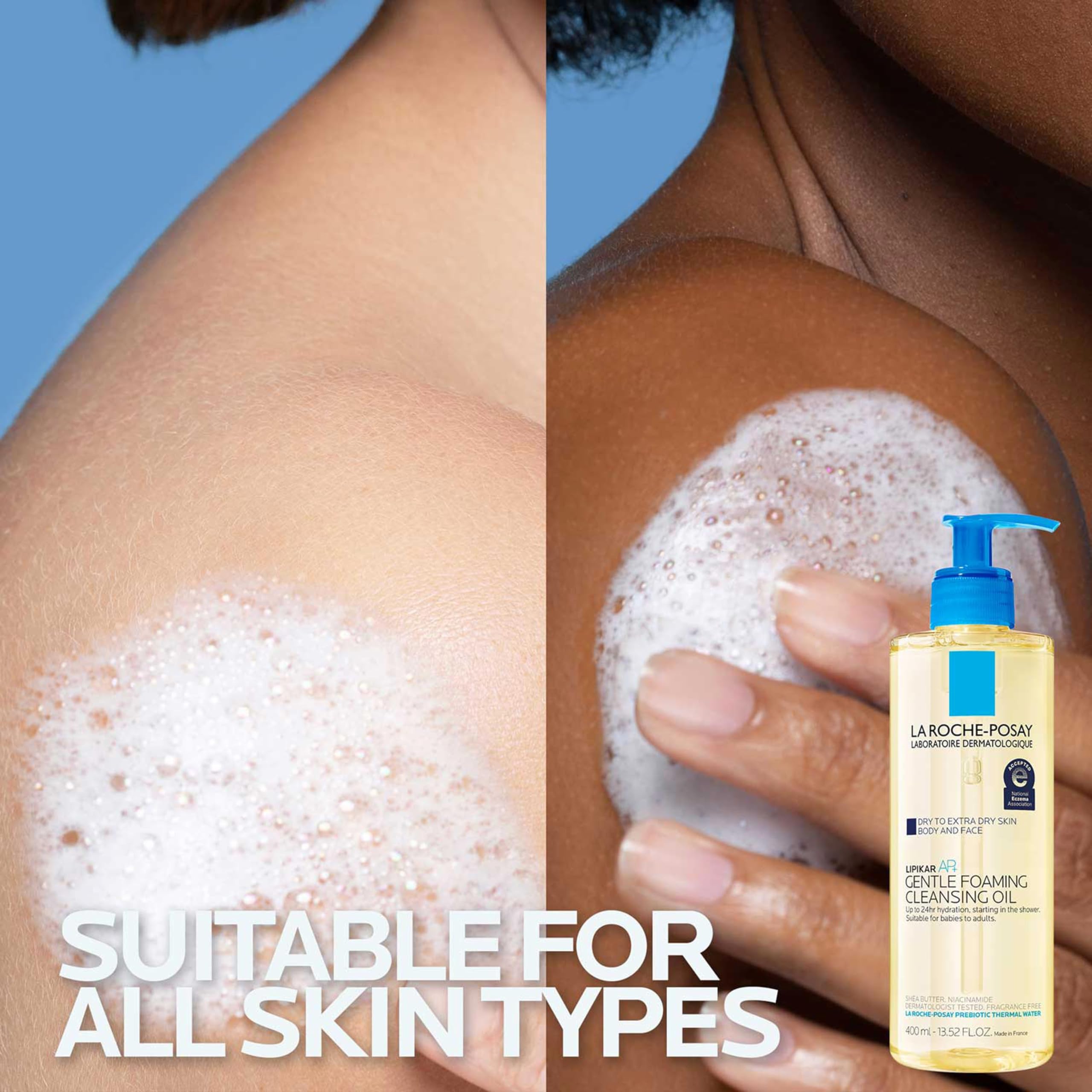 La Roche-Posay Lipikar AP+ Cleansing Oil for Sensitive Skin, Hypoallergenic & Moisturizing, 13.53 fl oz