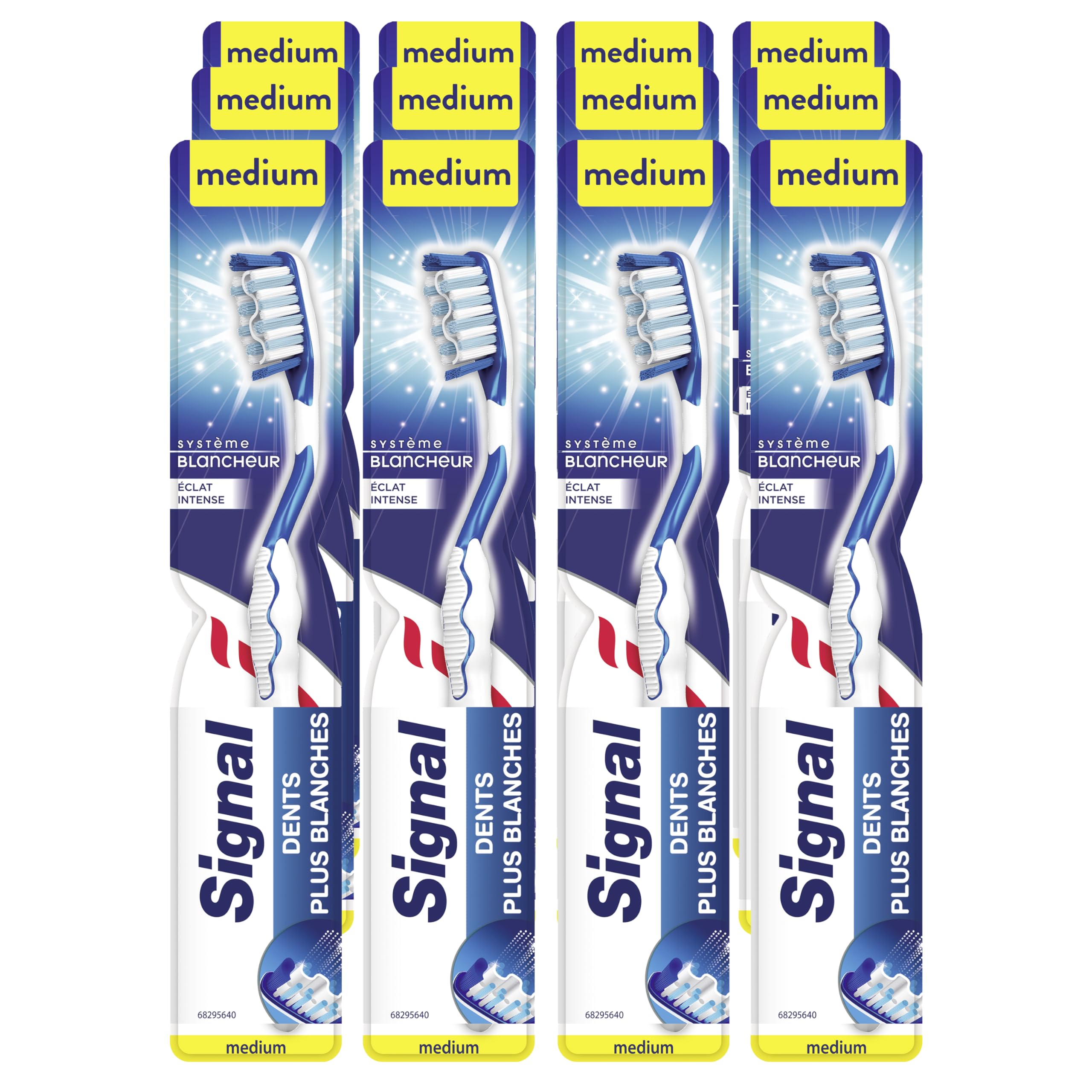Signal White Now Toothbrush, 1+1 Free Medium Bristle Oral Hygiene for Whiter Teeth - Signal