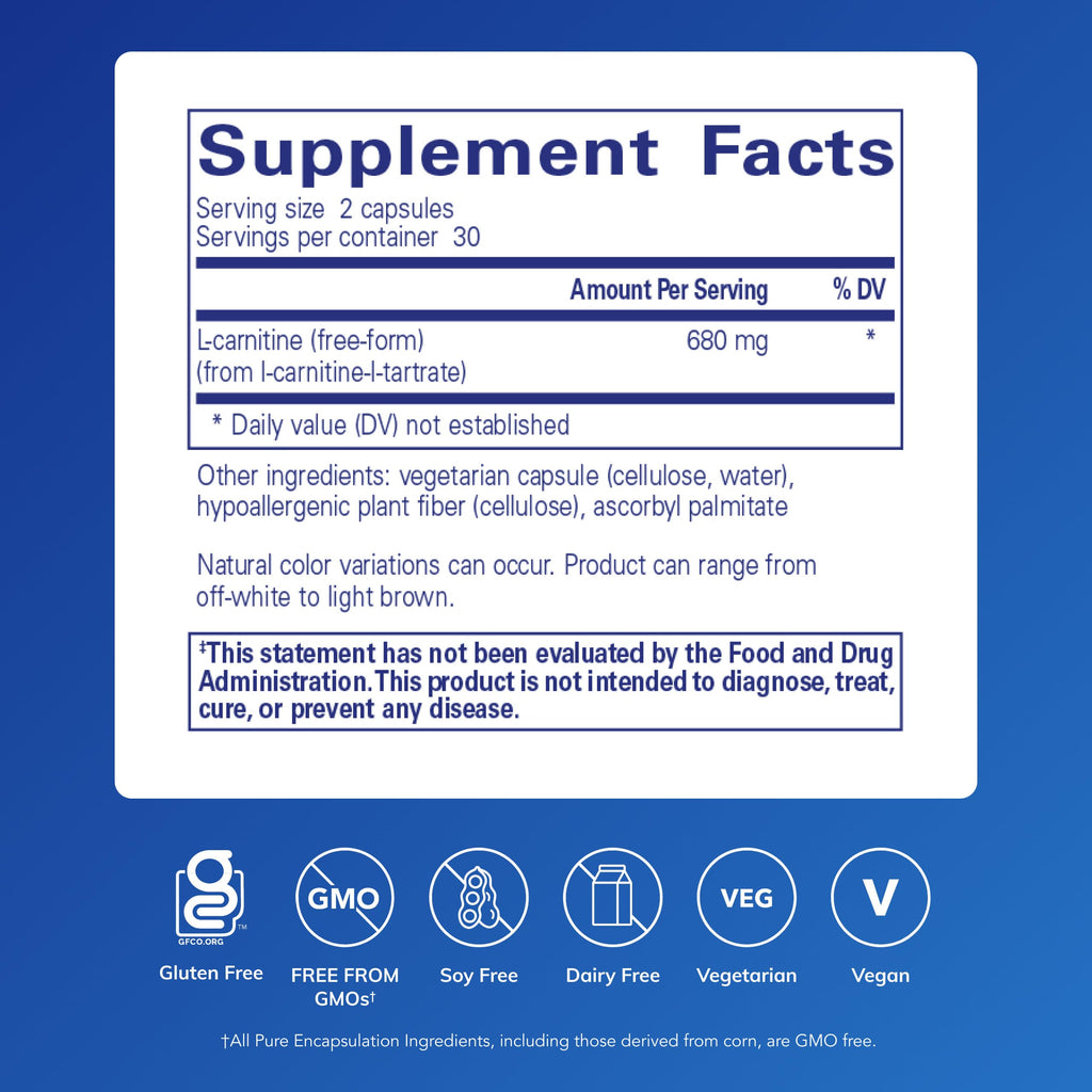 Pure L-Carnitine 60 Capsules