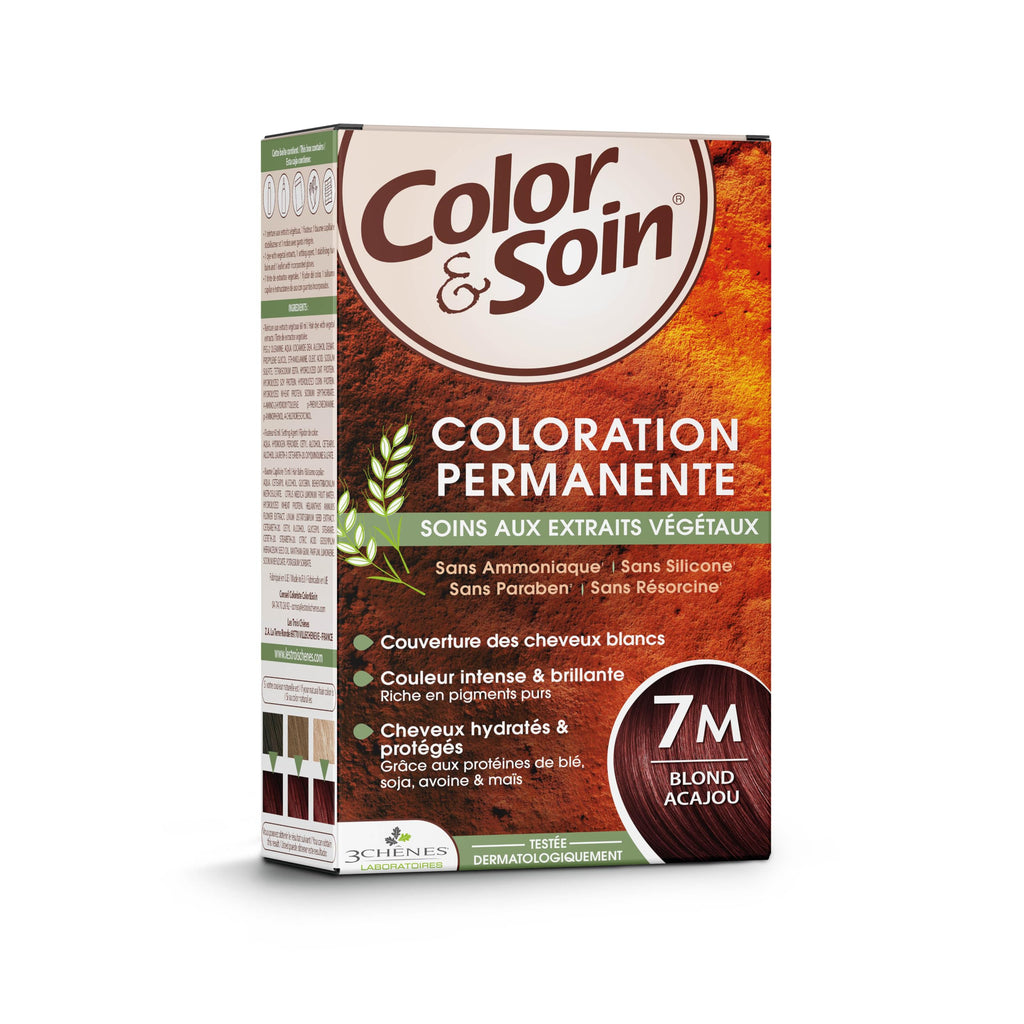 Color&Soin Mahogany Blond Hair Dye - Ammonia-Free, Botanical Permanent Hair Coloring for Natural Hair Care
