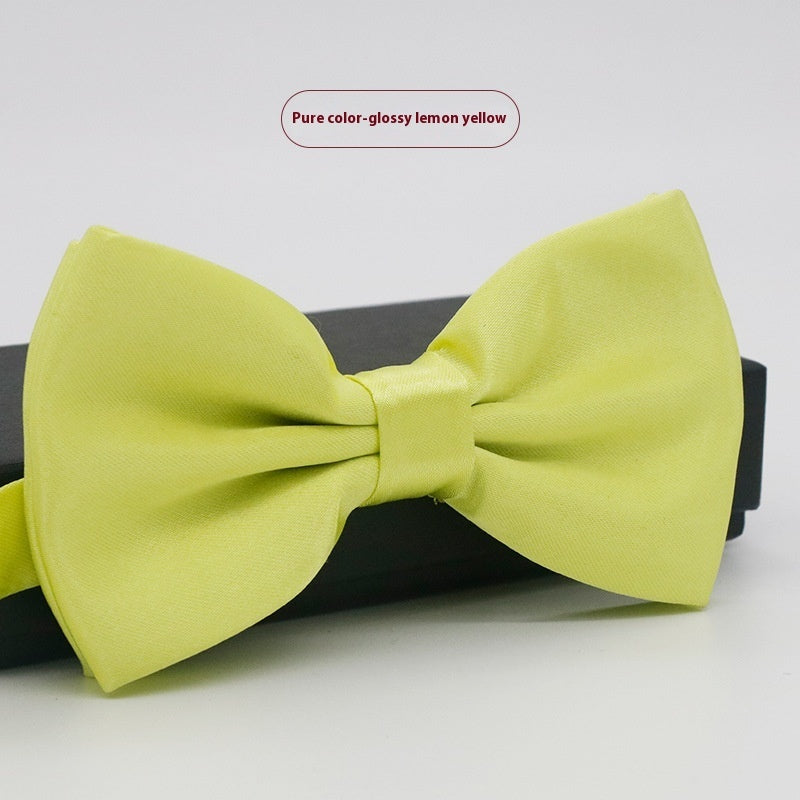 Men's Solid Color Formal Wear Wedding Business Casual Groom Groomsman Bow Tie